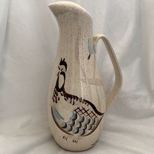Vintage Red Wing Pottery Bob White Quail Pitcher EUC